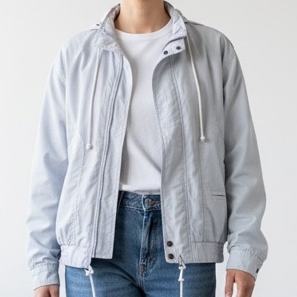 Expeditions Vtg Light Blue Bomber‎ Harrington Jacket Large coastal grandma